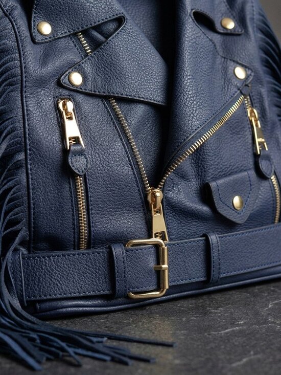 Midnight Moto Navy Fringe Backpack main image 5